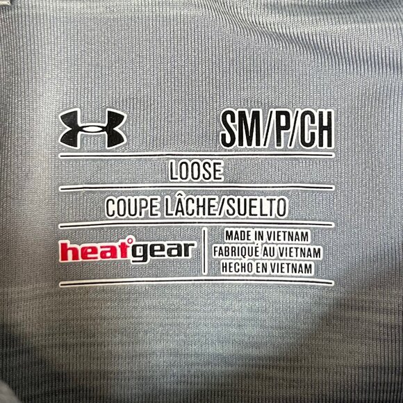 Under Armour Polo Shirt Golf Mens Gray Small HeatGear Striped - Picture 6 of 6
